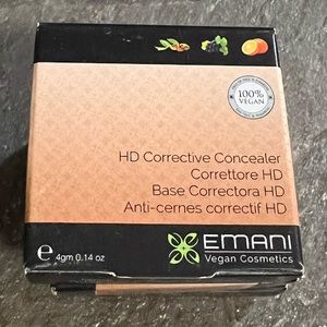Emani vegan cosmetics hd corrective concealer: ebony neutral fair medium tan